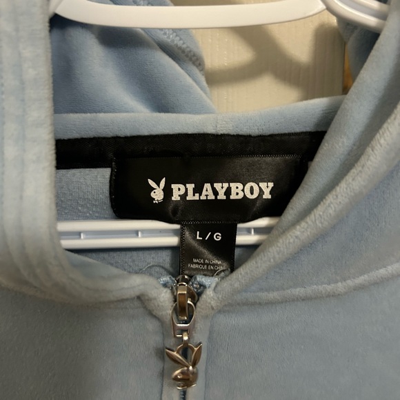 PLAYBOY Sky Blue Zip-Up - Picture 3 of 3
